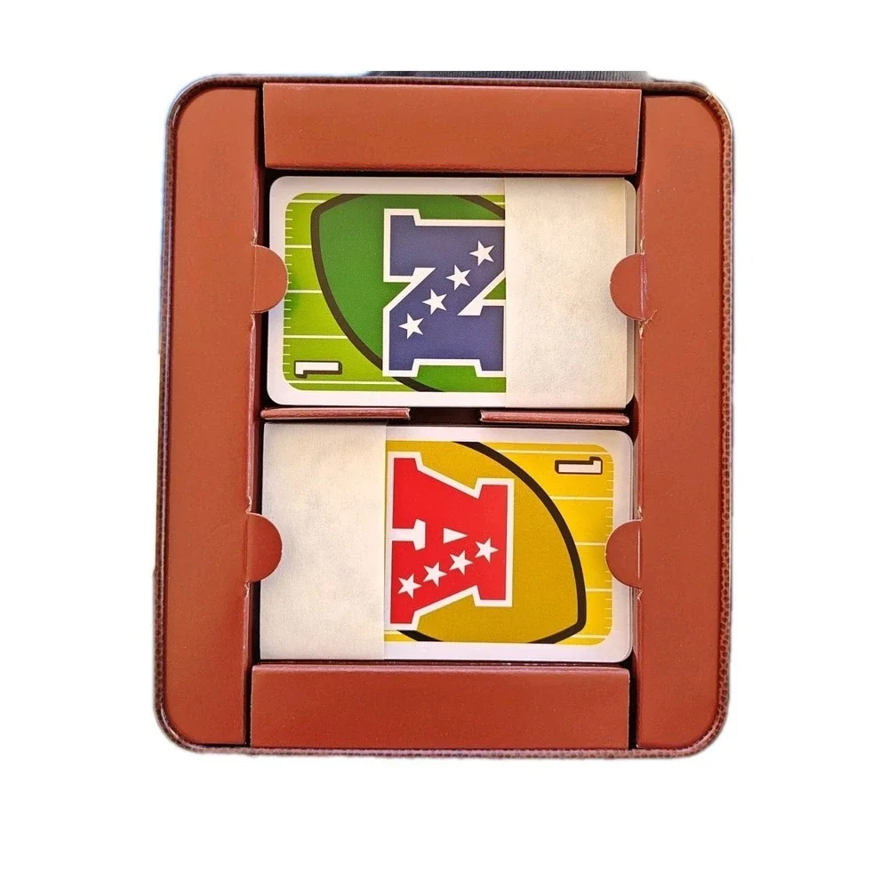 UNO with NFL Team‎ Logos & Special Rules in Storage Tin Box for Kids, Adults.